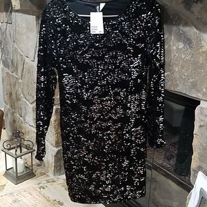 H&M  Divided Sequined Dress Size 10